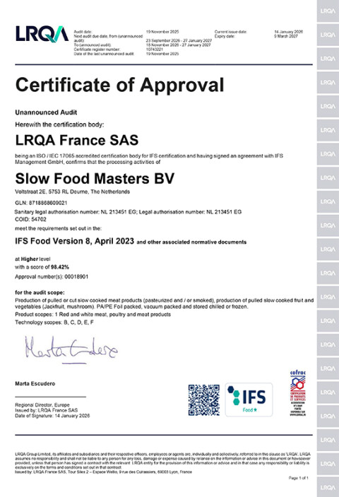 IFS certificaat 2026 2027